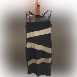 Vintage Midi Dress | 8 Tall | Black